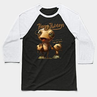 Happy Holidays - 3 Bugs Baseball T-Shirt